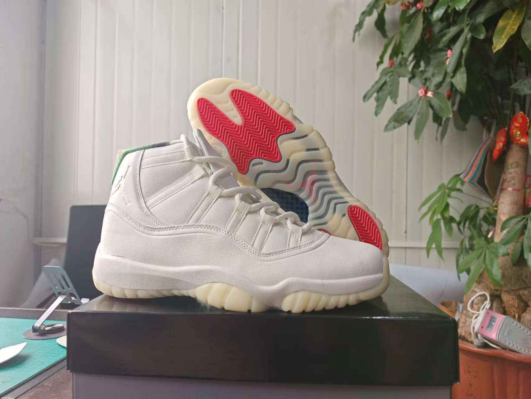 Jordan 11 in a new color: light beige.