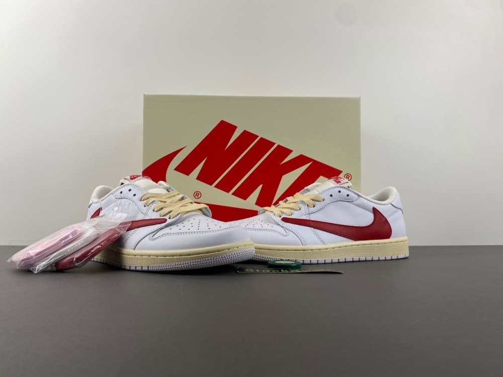 Travis Scott x Air Jordan White and Red