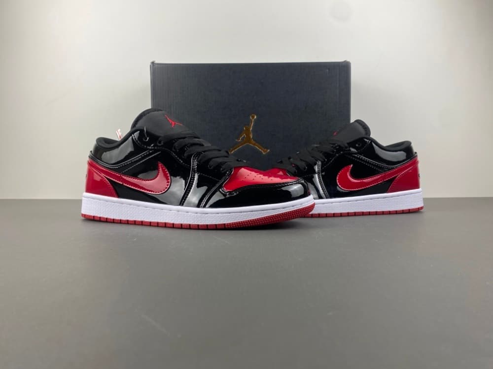 Air Jordan 1 Low Black/Red/Knee Leather Color