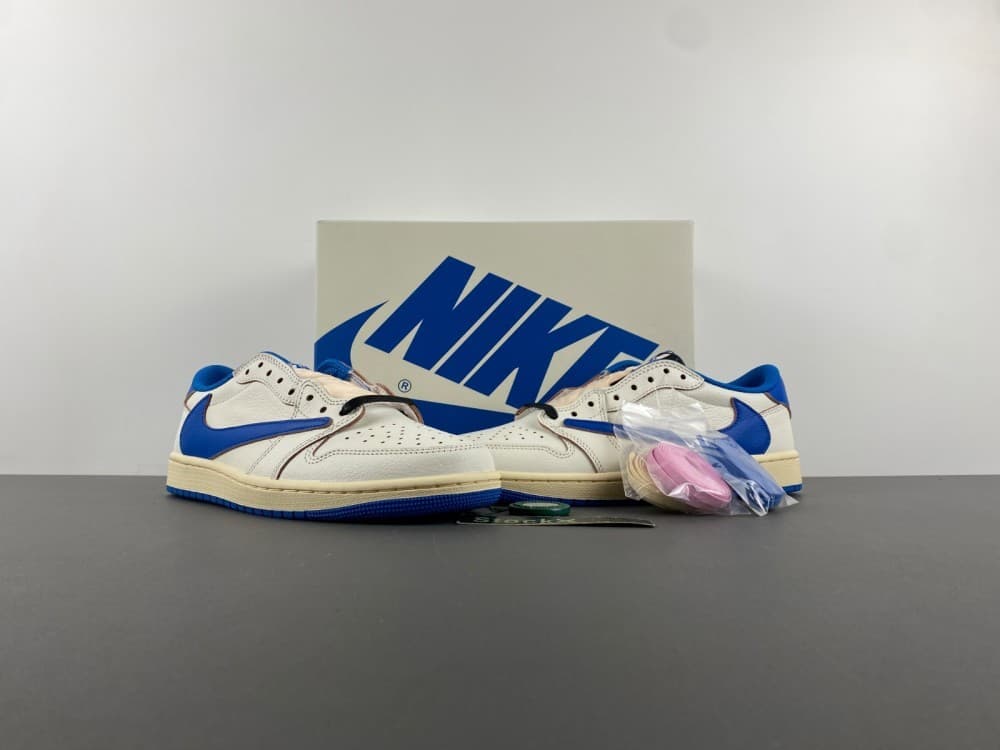 Jordan 1 Low O G Hiroshi Fujiwara 2.0 Lightning White/Blue Swoosh Low Top