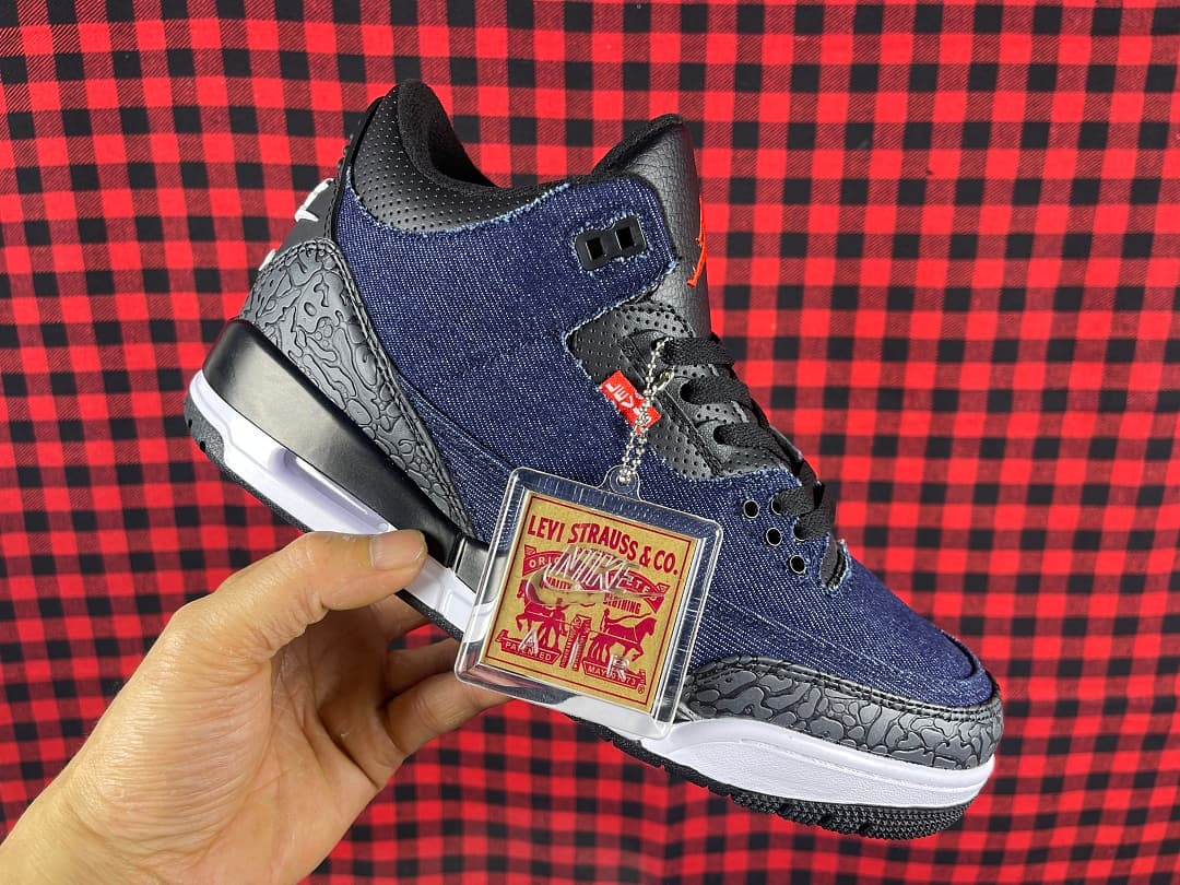 Levi’s × Air Jordan 3 Black Indigo Blue Denim Collaboration