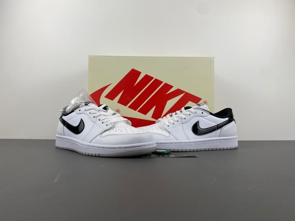 Air Jordan 1 Low White/Black Low-top model.