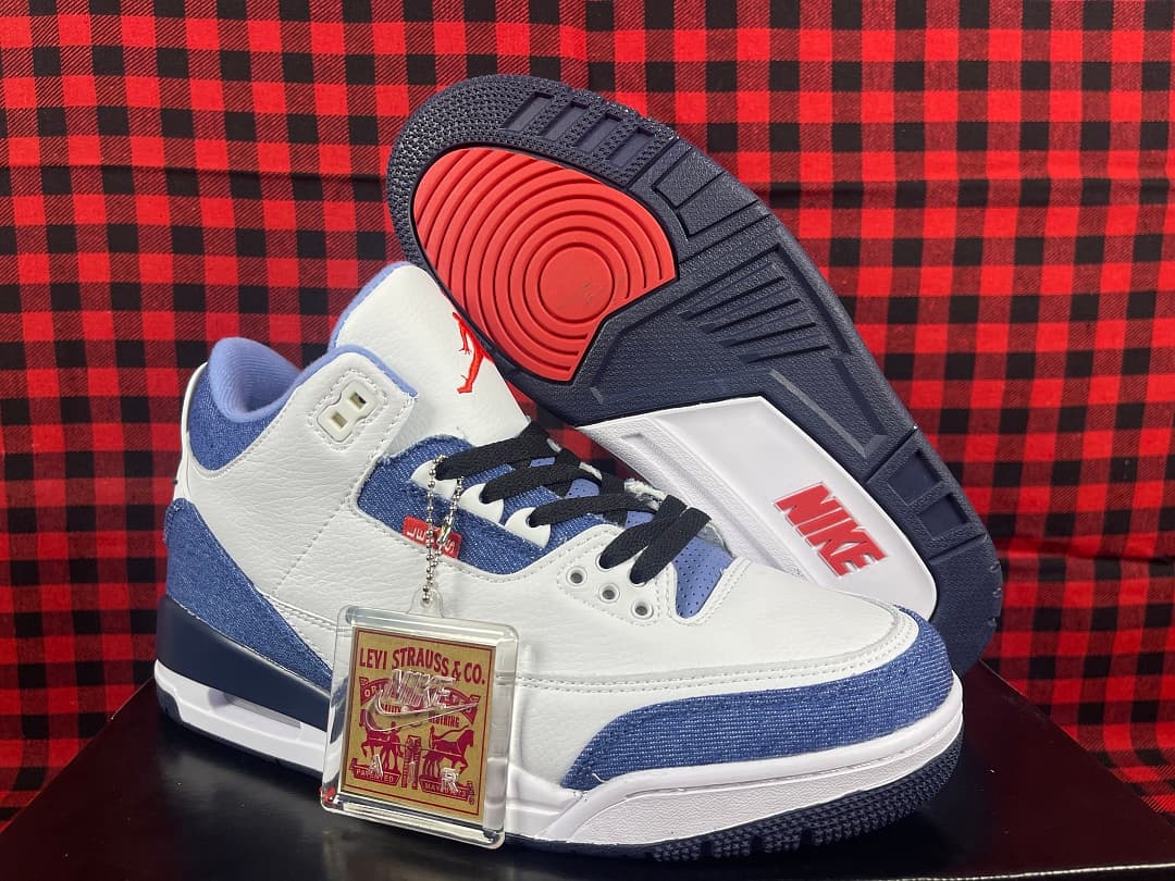 Levi’s × Air Jordan 3 White/Blue Denim Collaboration